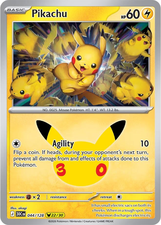 Pikachu (044/128) (30C)