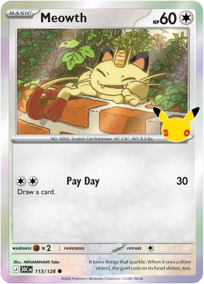 Meowth (113/128) (30C)