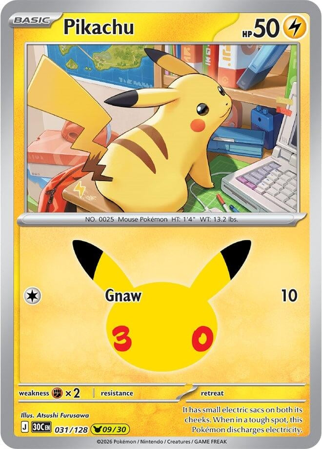 Pikachu (031/128) (30C)