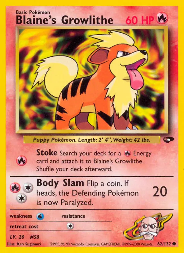 Blaine's Growlithe (062/132) (G2)