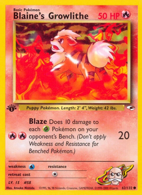Blaine's Growlithe (62) (062/132) (G1)