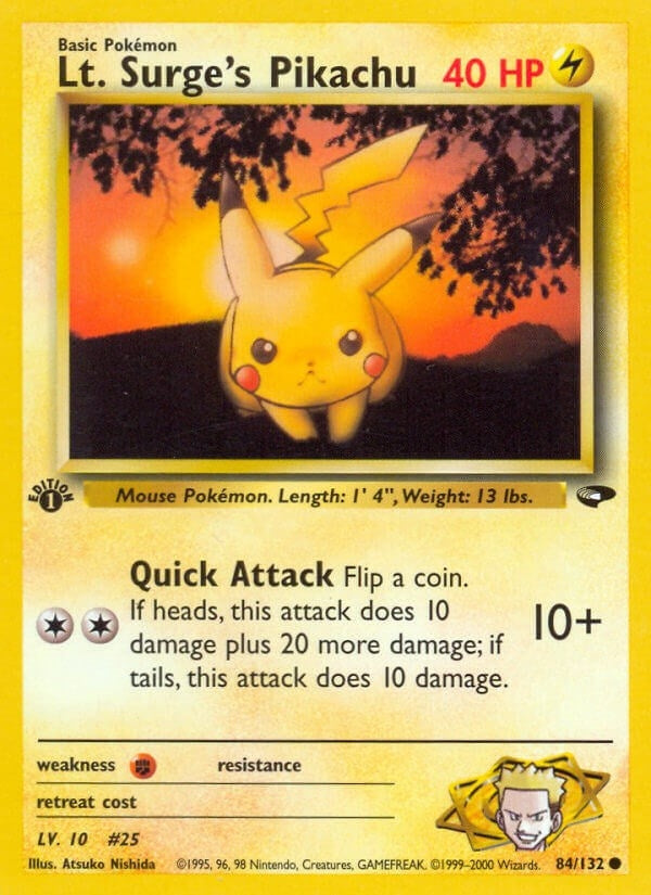 Lt. Surge's Pikachu (084/132) (G2)