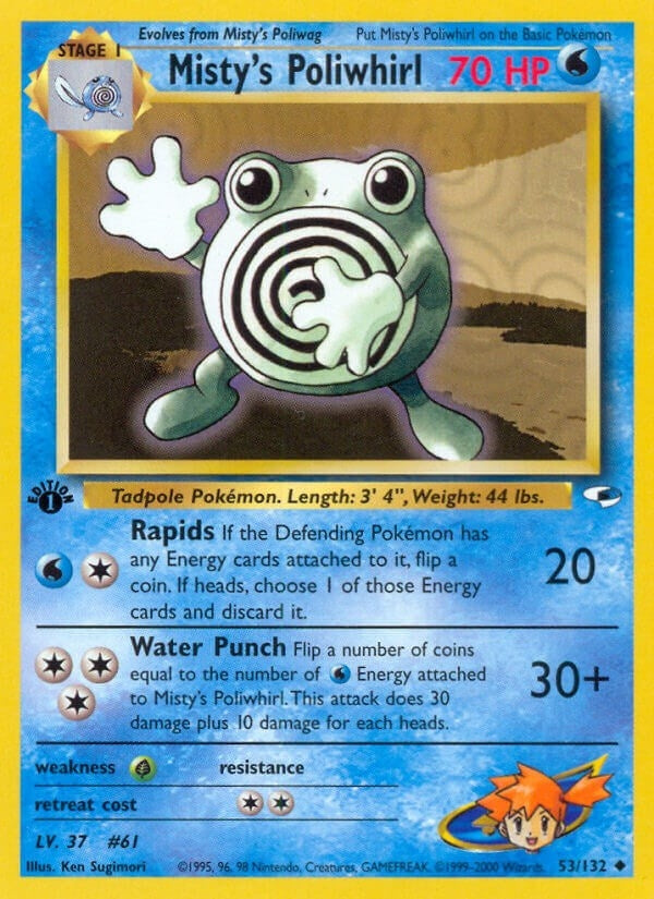 Misty's Poliwhirl (053/132) (G1)