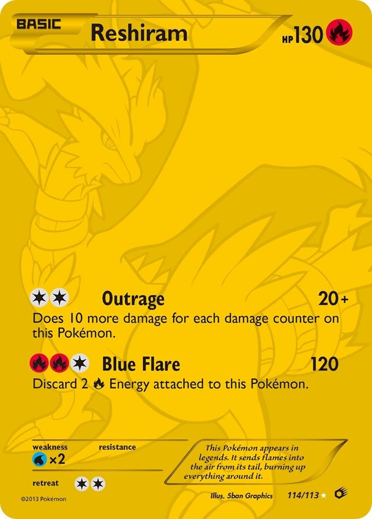 Reshiram (114 Full Art Secret Rare) (114/113) (LTR)