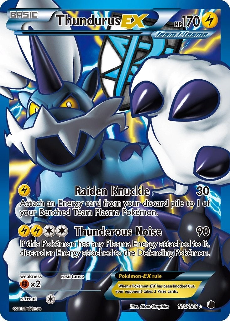 Thundurus EX (Team Plasma) (110 Full Art) (110/116) (PLF)