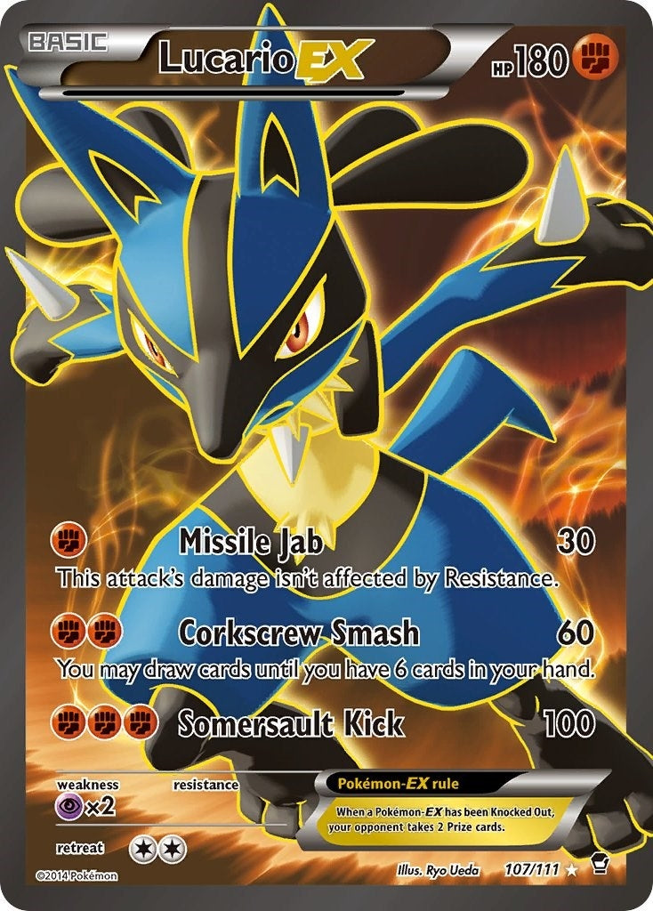 Lucario EX (107 Full Art) (107/111) (FFI)