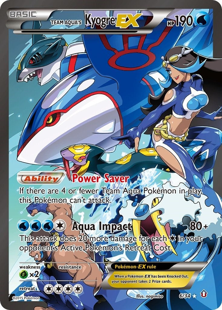 Team Aqua's Kyogre EX (6/34) (DCR)