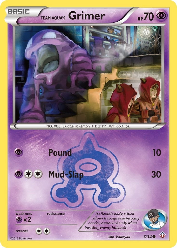 Team Aqua's Grimer (7/34) (DCR)