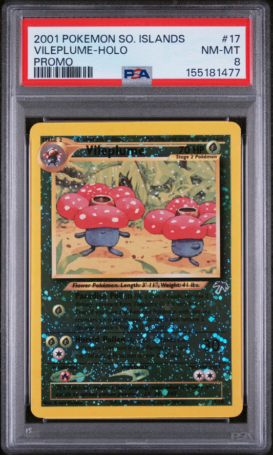 VILEPLUME-HOLO PROMO 2001 POKEMON SOUTHERN ISLANDS PROMO PSA NM-MT 8