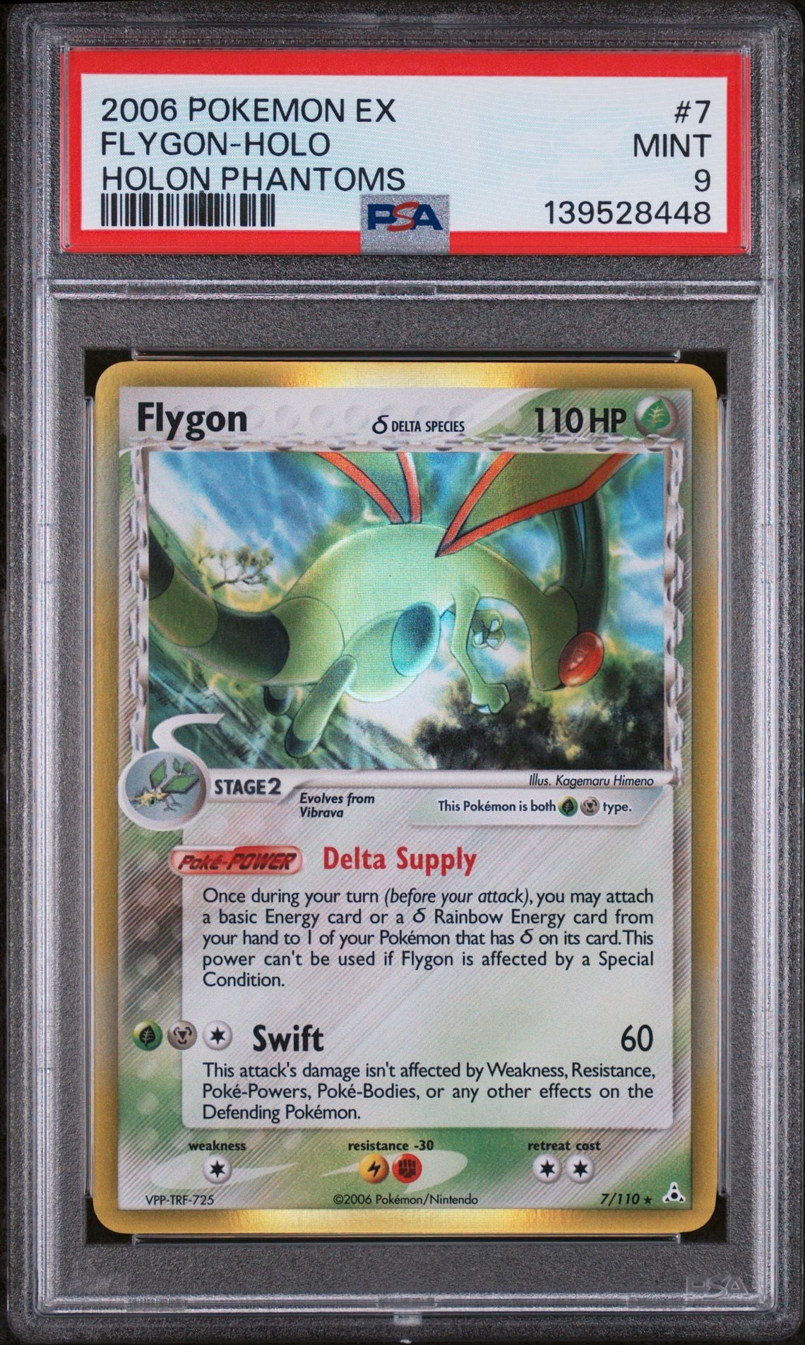 FLYGON-HOLO HOLON PHANTOMS 2006 POKEMON EX HOLON PHANTOMS PSA MINT 9