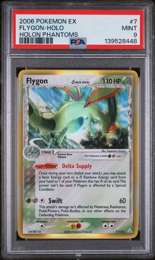 FLYGON-HOLO HOLON PHANTOMS 2006 POKEMON EX HOLON PHANTOMS PSA MINT 9
