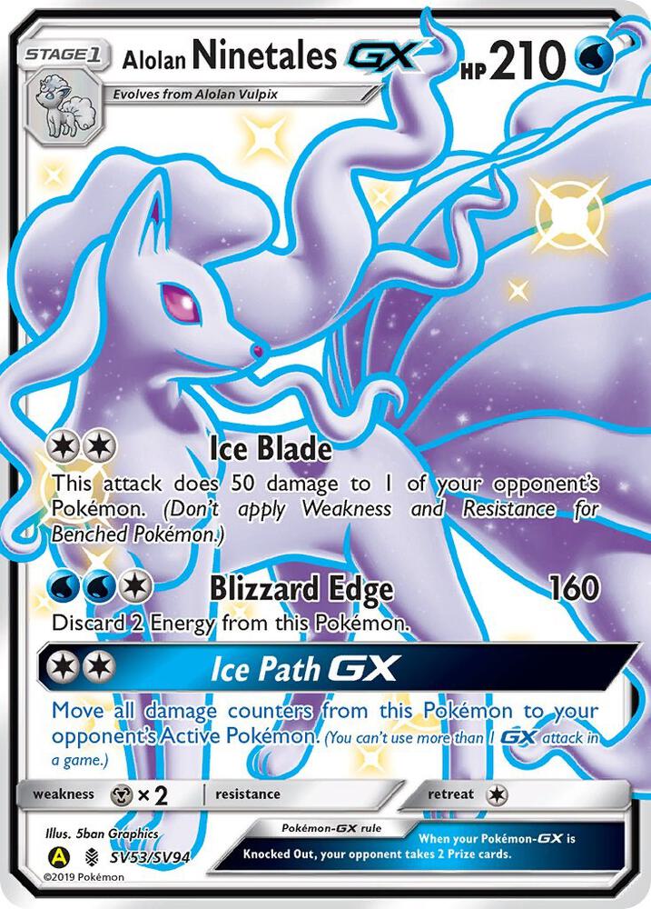 Alolan Ninetales GX SV53/SV94 - NM
