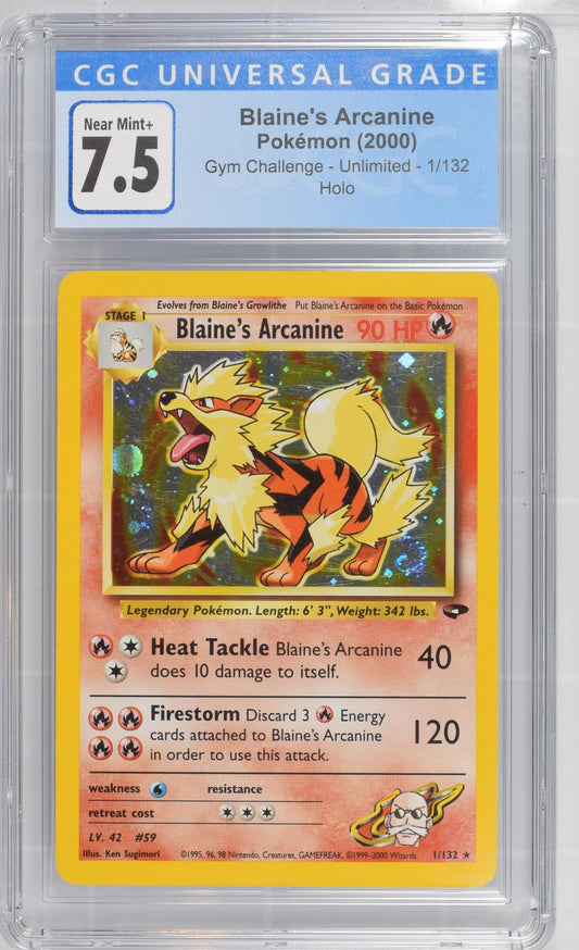 Blaine's Arcanine (Holo) CGC 7.5