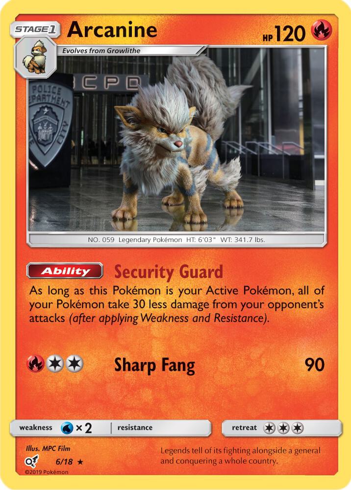 Arcanine (Holo) 6/18 - NM