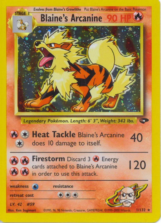 Blaine's Arcanine (Holo) 1/132 - LP