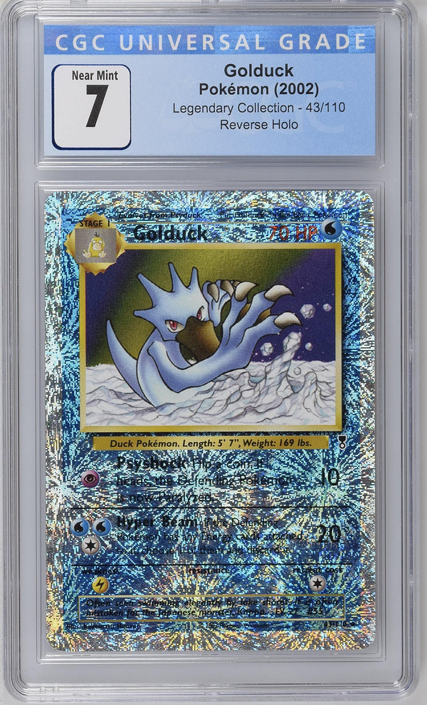 2002 POKEMON LEGENDARY COLLECTION #43 GOLDUCK-REV.FOIL LEGENDARY COLLECTION CGC 7