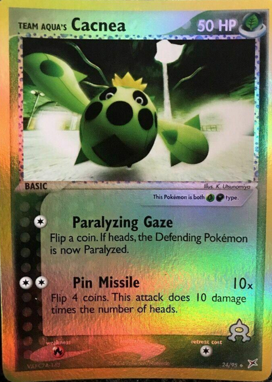 Team Aqua's Cacnea (Reverse) 24/95 - NM