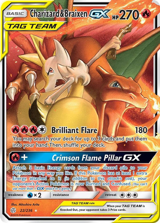Charizard & Braixen GX 22/236 - LP