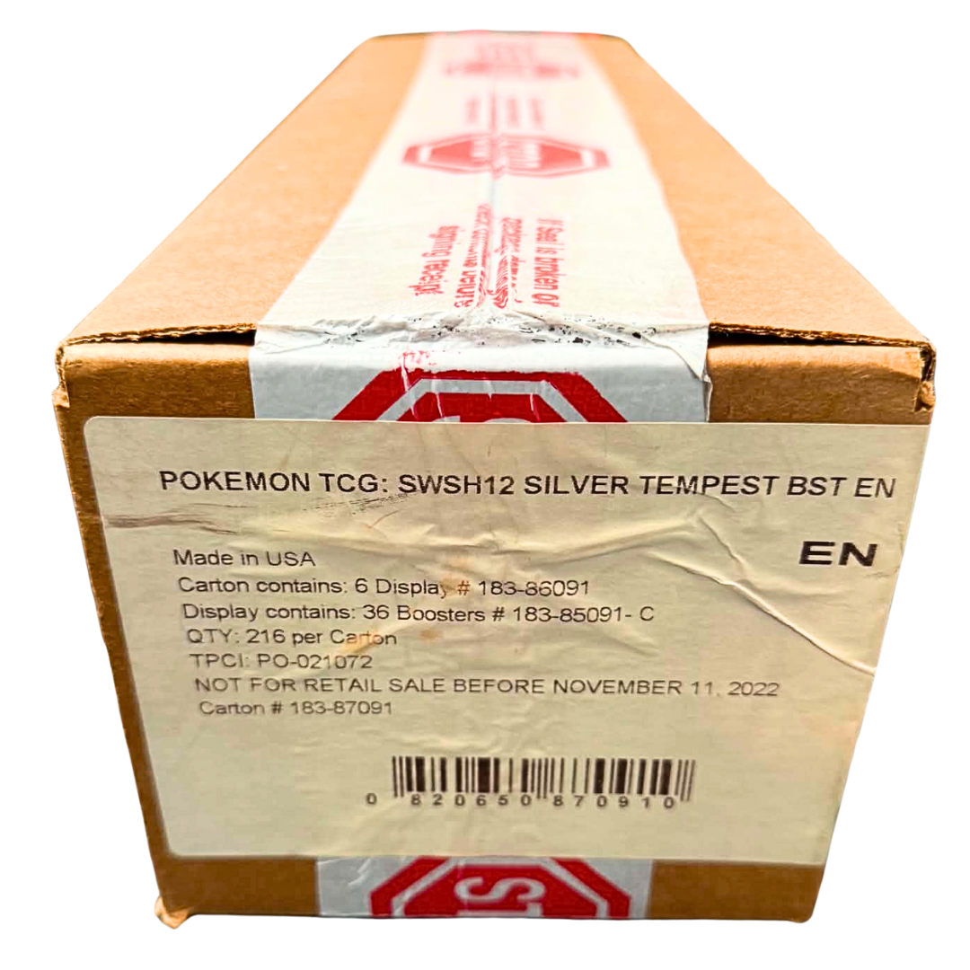 Silver Tempest Booster Box Case 1st Print – Poke Gems MTL