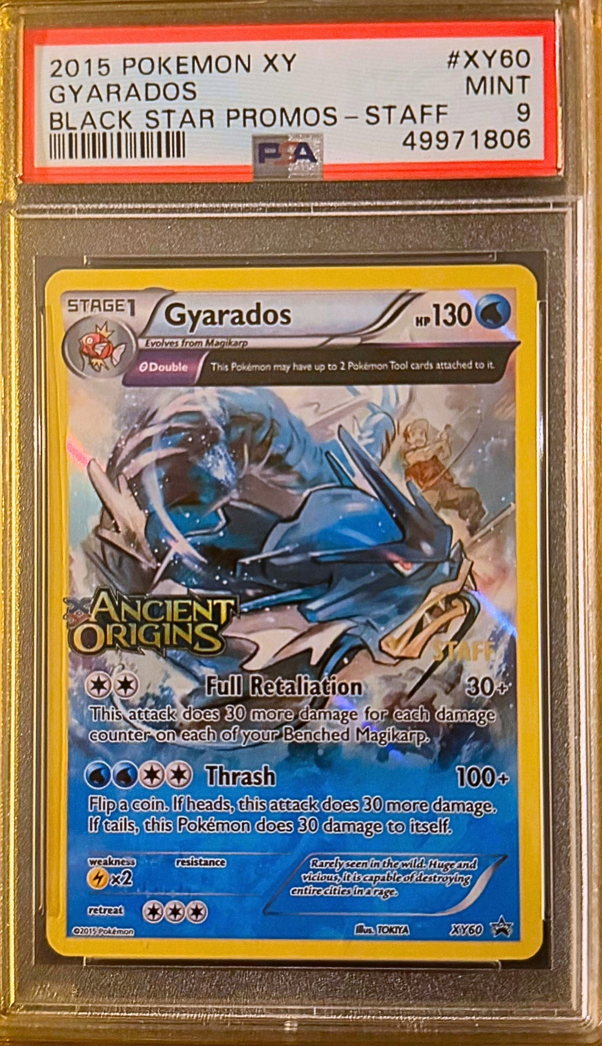 Gyarados Ancient Origins Staff PSA 9