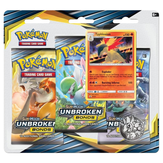 Unbroken Bonds 3 Pack Blister [Typhlosion]