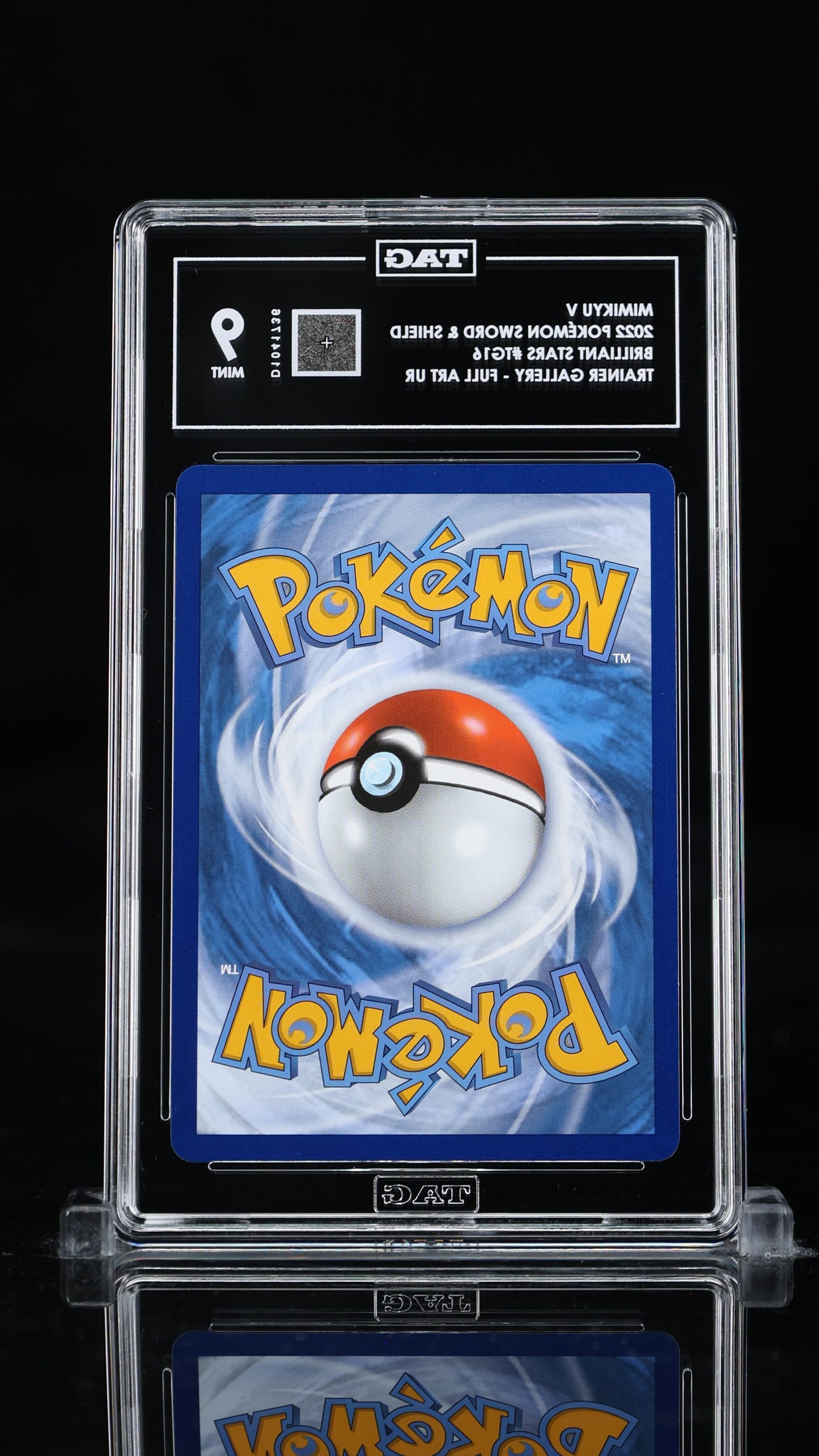 Mimikyu V Full Art - Ultra Rare 2022 Pokémon Sword & Shield TAG 9 MINT
