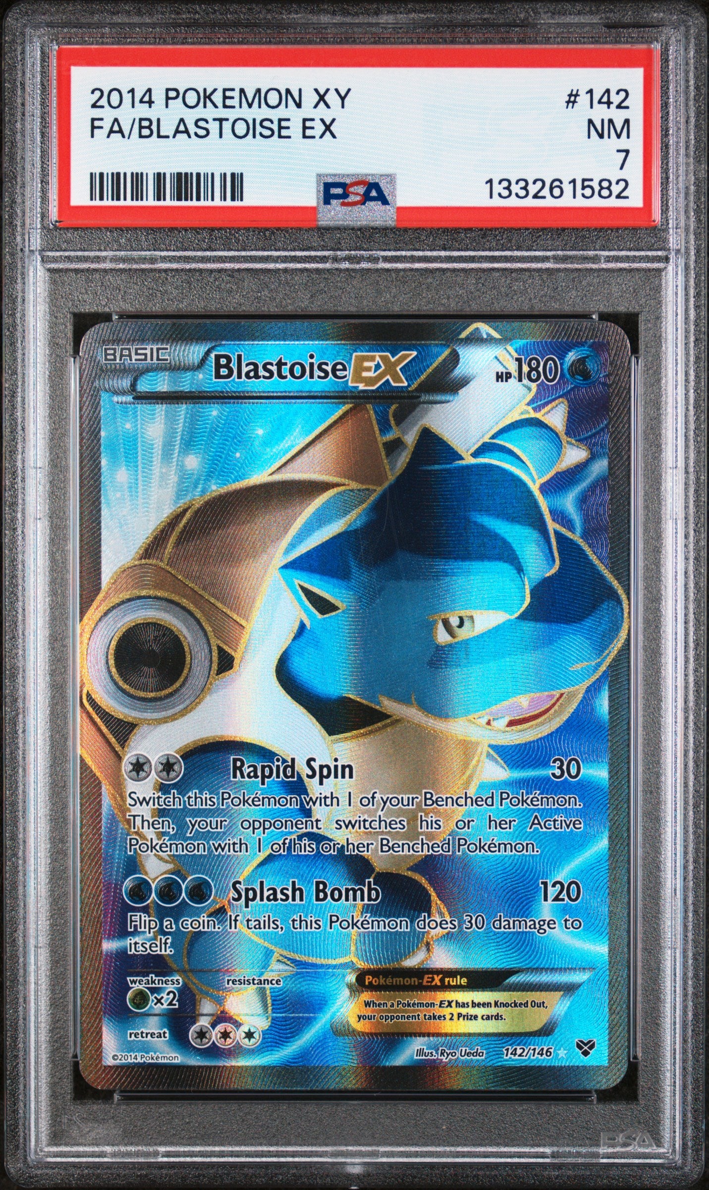 FA/BLASTOISE EX 2014 POKEMON XY PSA NM 7