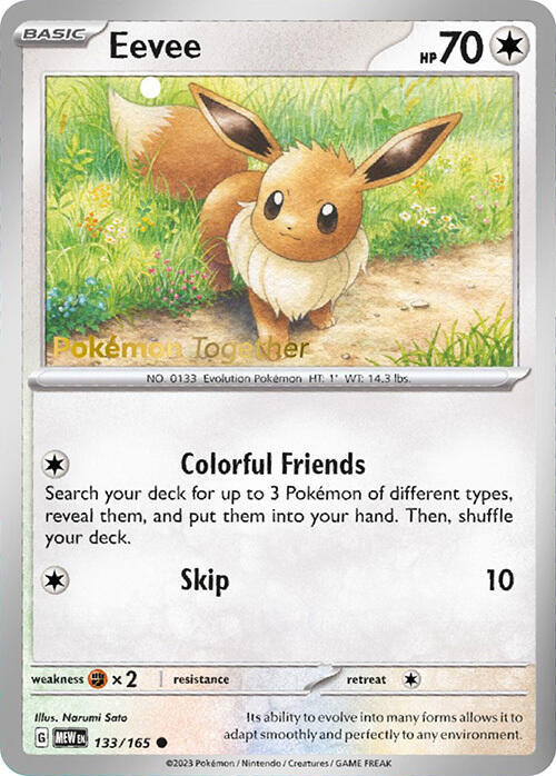 Eevee (Pokémon Together) 133/165 - SEALED