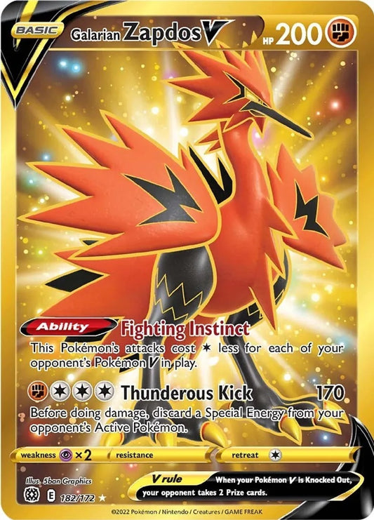 Galarian Zapdos V 182/172 - NM