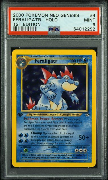 Feraligatr 1st Ed. PSA 9