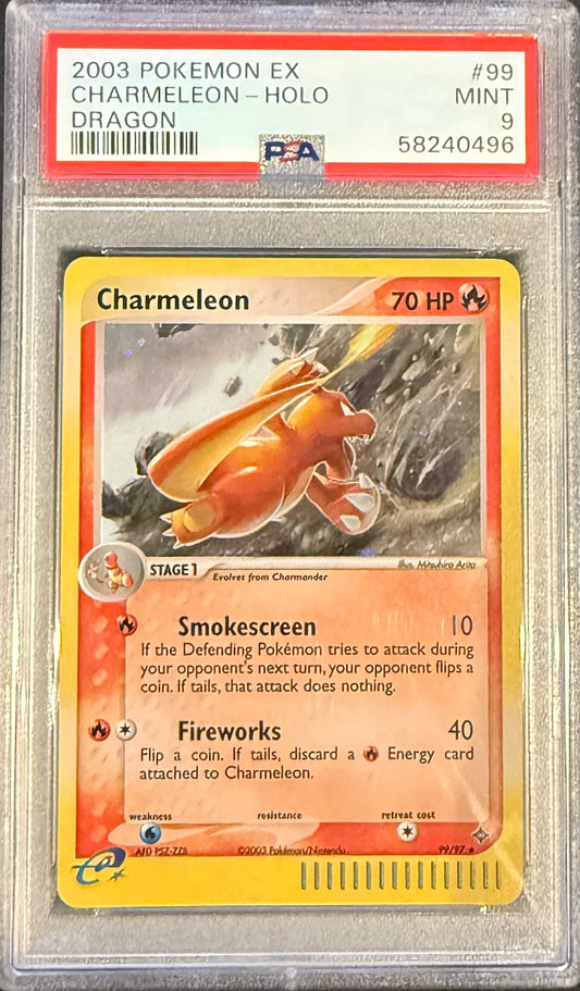 CHARMELEON-HOLO DRAGON 2003 POKEMON EX DRAGON PSA MINT 9