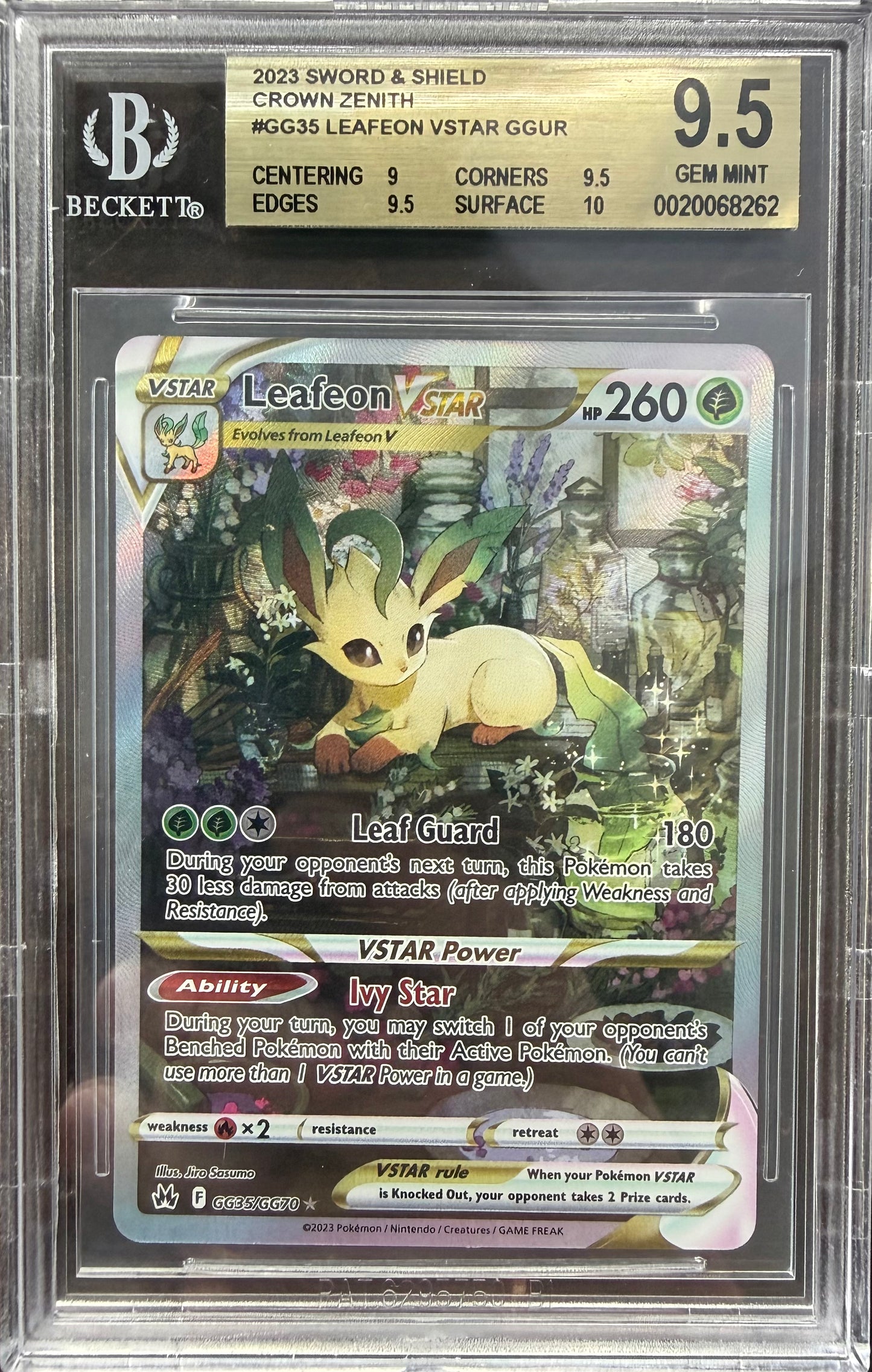 Leafeon VSTAR GGUR 2023 Pokemon BGS 9.5
