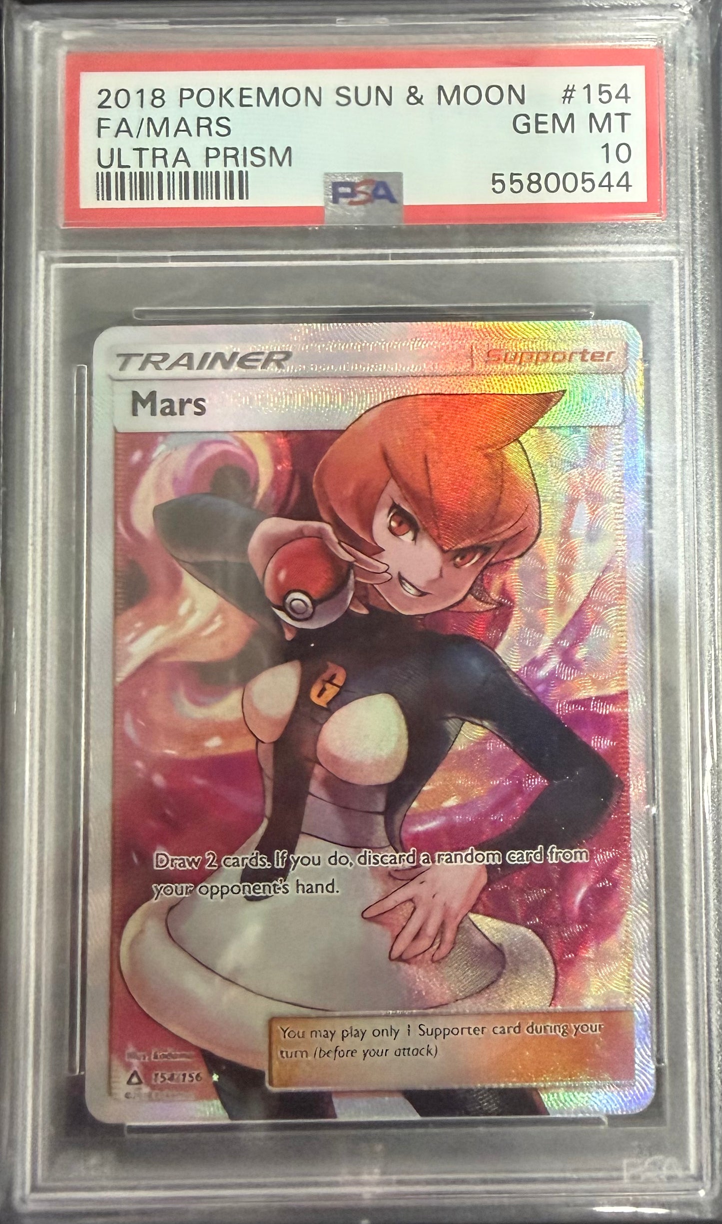 FA/MARS ULTRA PRISM 2018 POKEMON SUN & MOON ULTRA PRISM PSA GEM MT 10