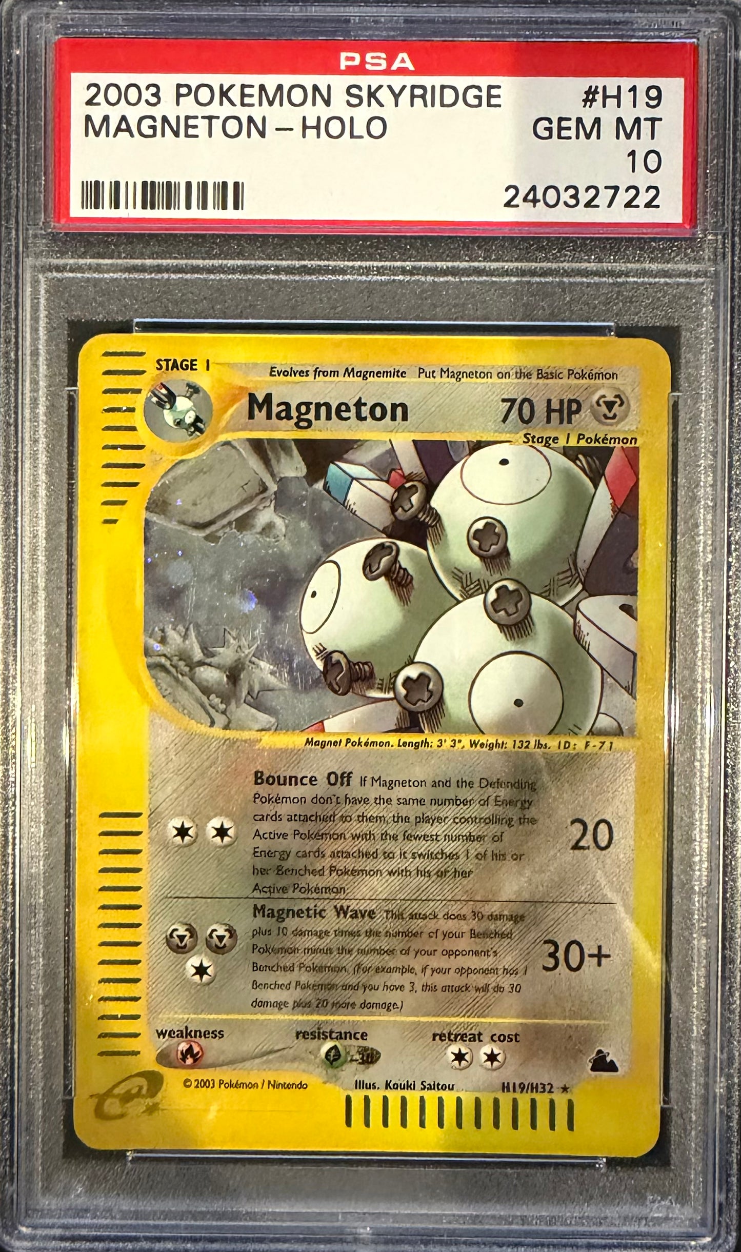 MAGNETON-HOLO 2003 POKEMON SKYRIDGE PSA GEM MT 10