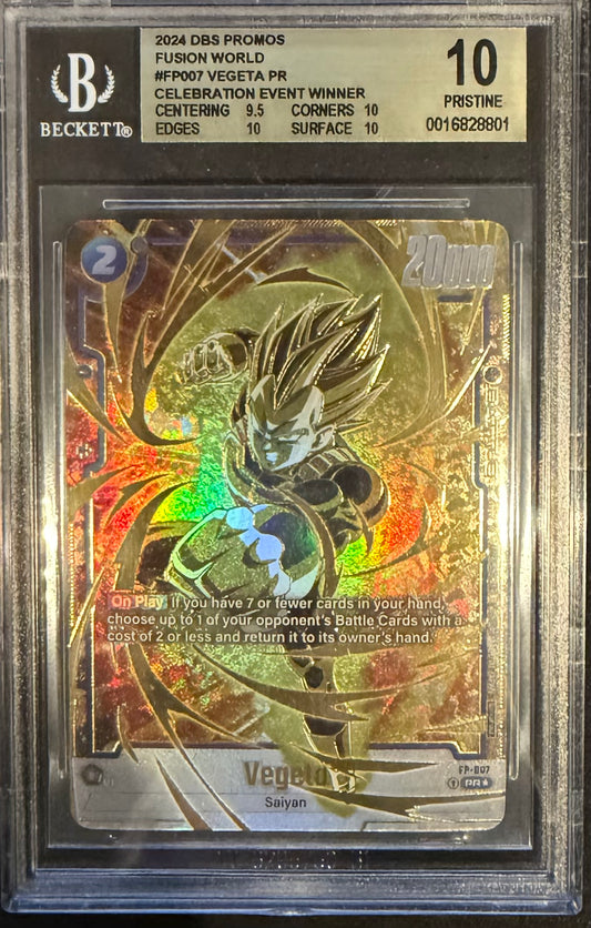 Vegeta PR/(Celebration Event Winner) 2024 2024 Dragon Ball Super Fusion World Promos BGS 10.0