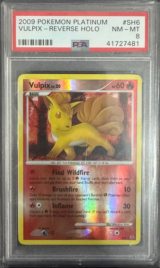 Vulpix Reverse Holo Shiny PSA 8 PSA 8