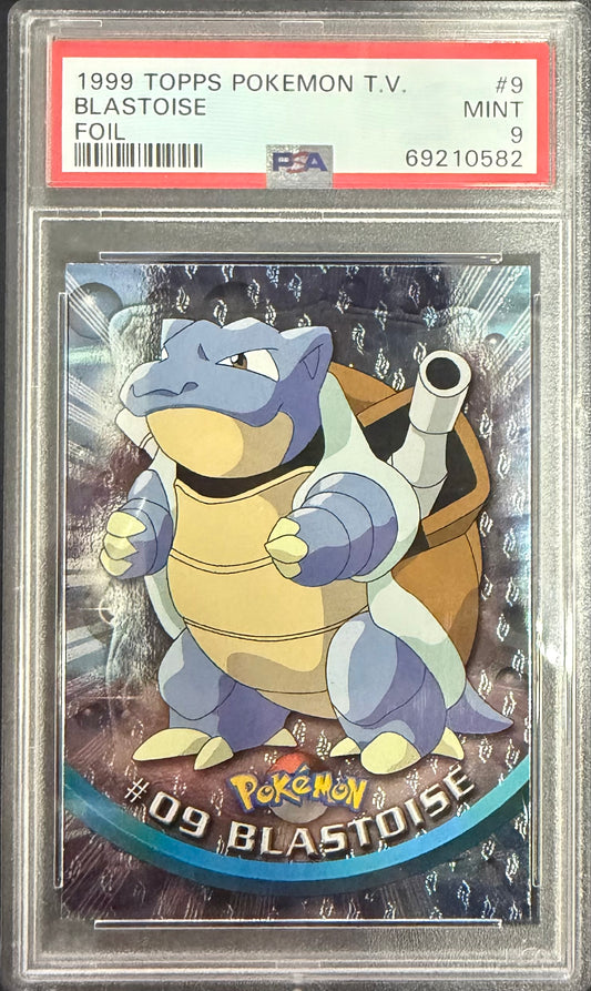 BLASTOISE FOIL 1999 TOPPS POKEMON TV PSA MINT 9