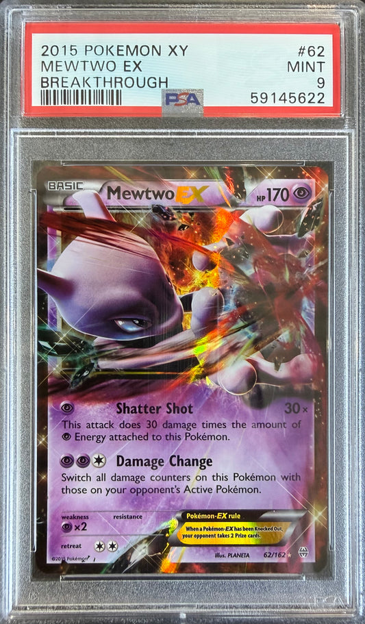 MEWTWO EX BREAKTHROUGH 2015 POKEMON XY BREAKTHROUGH PSA MINT 9