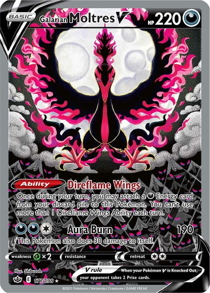 Galarian Moltres V 177/198 - NM