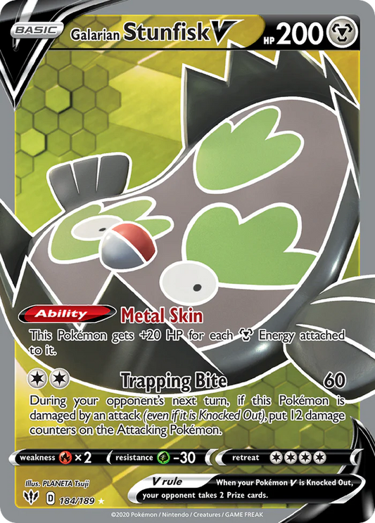 Galarian Stunfisk V 184/189 - NM