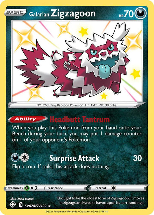 Galarian Zigzagoon SV078/SV122 - NM