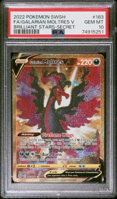 Galarian Moltres V PSA 10