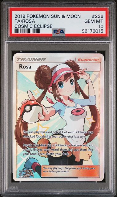 FA/ROSA COSMIC ECLIPSE 2019 POKEMON SUN & MOON COSMIC ECLIPSE PSA GEM MT 10
