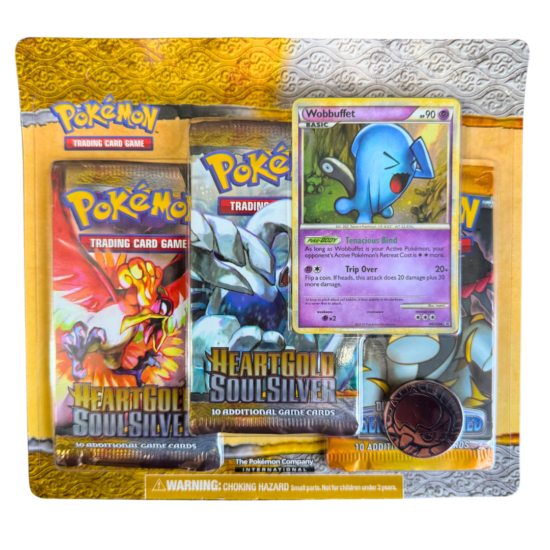 HeartGold SoulSilver 3-Pack Blister - Wobbuffet Promo