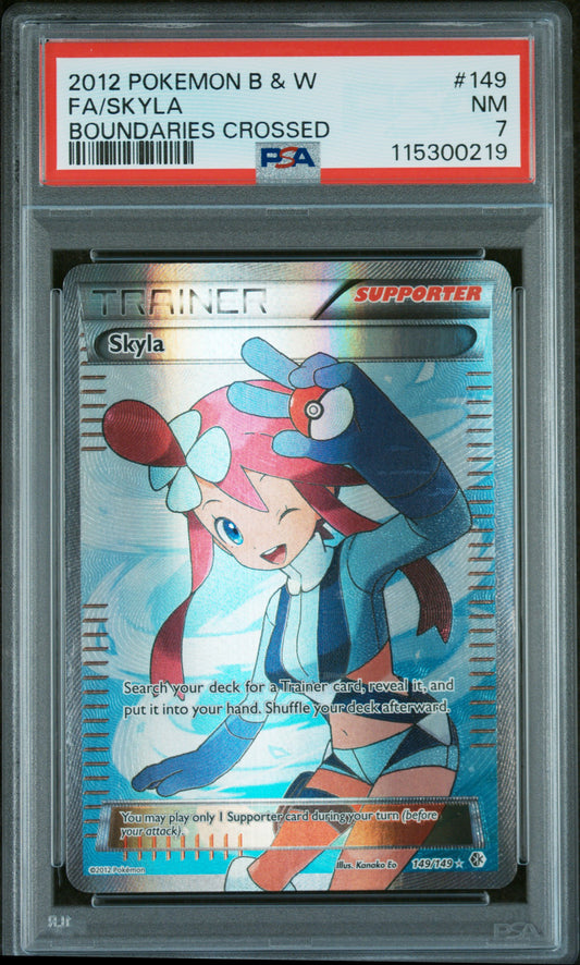 FA/SKYLA BOUNDARIES CROSSED 2012 POKEMON BLACK & WHITE BOUNDARIES CROSSED PSA NM 7
