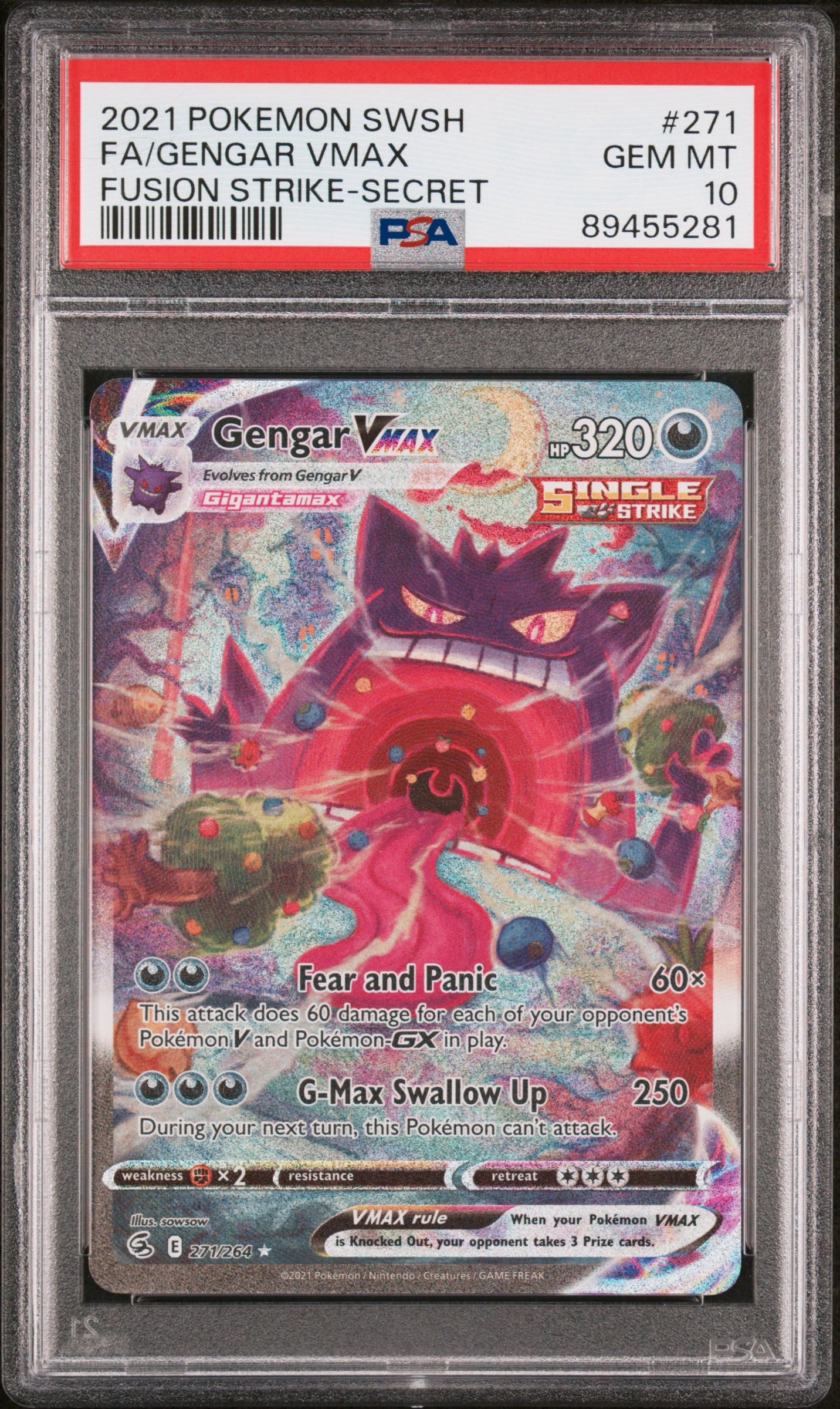 Gengar VMAX PSA 10