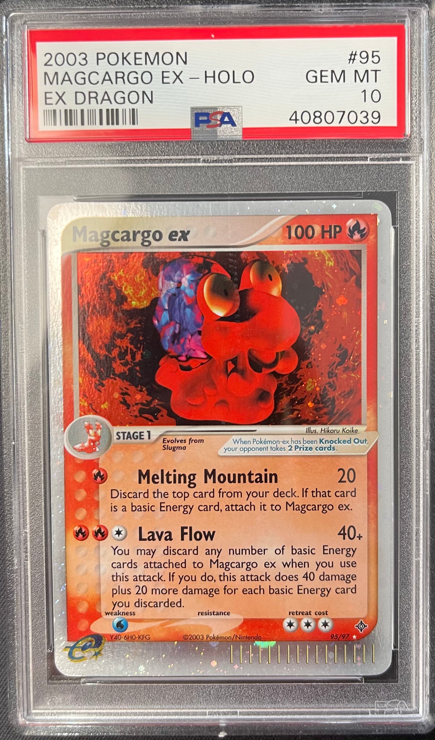 Magcargo EX PSA 10