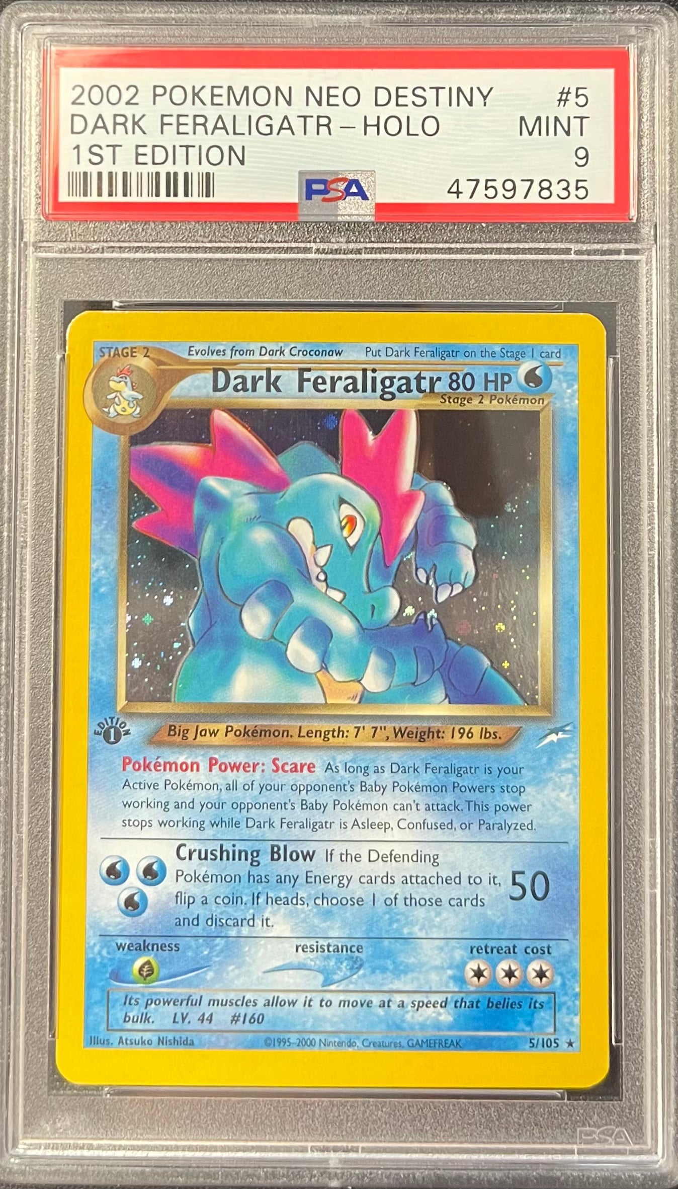 Dark Feraligatr 1st Ed. PSA 9