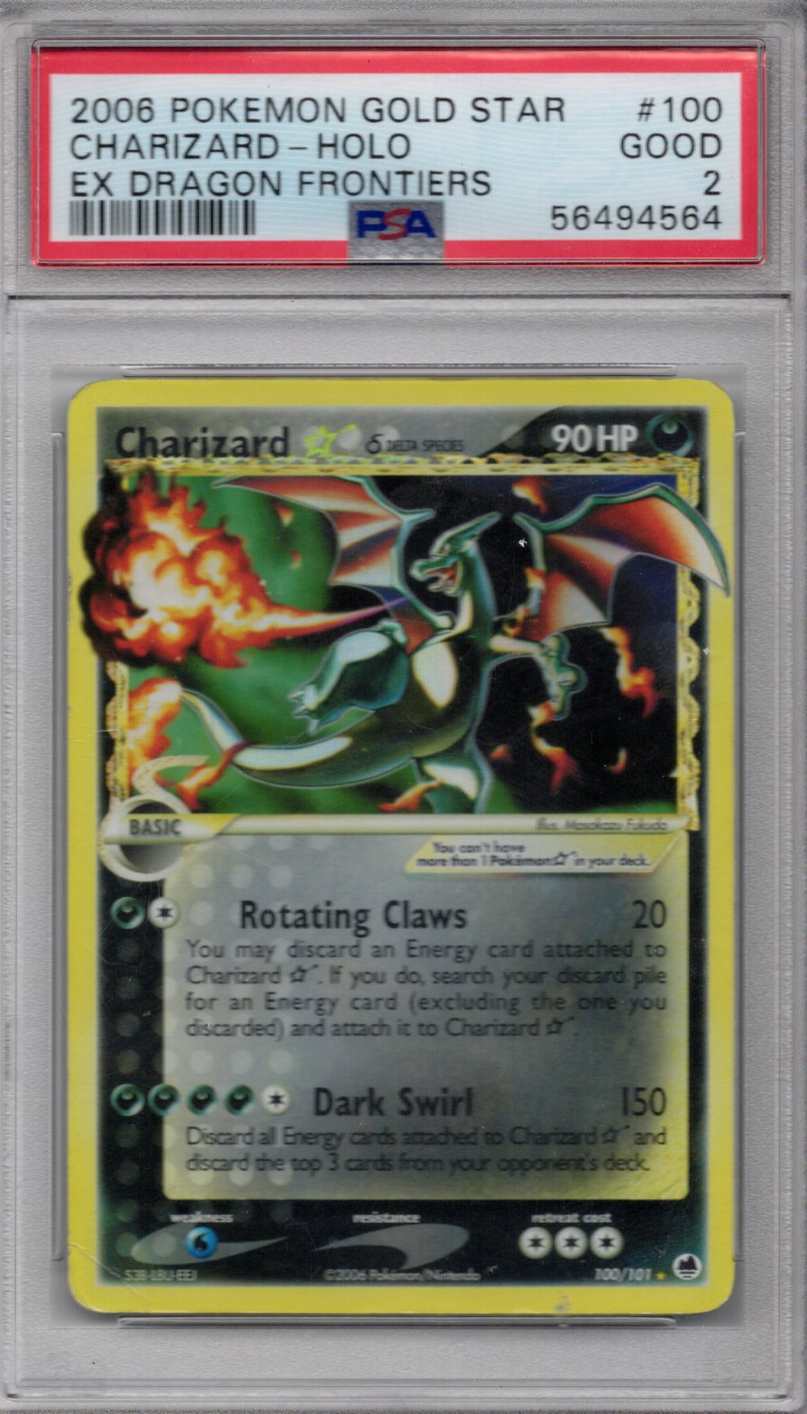 Charizard Gold Star PSA 2