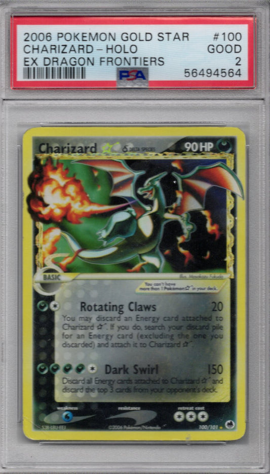 Charizard Gold Star PSA 2